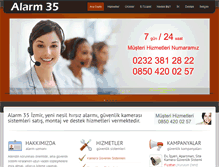 Tablet Screenshot of alarm35.com